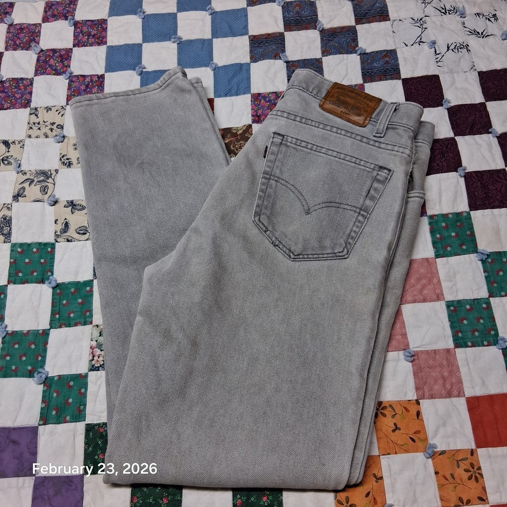 Vintage Levi 540 Flex Brown Tab Jeans Size 34x32 Gray 1999 Y2K High Rise Stretch
